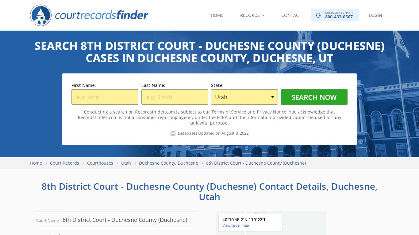 8th District Court - Duchesne County (Duchesne) Case ...